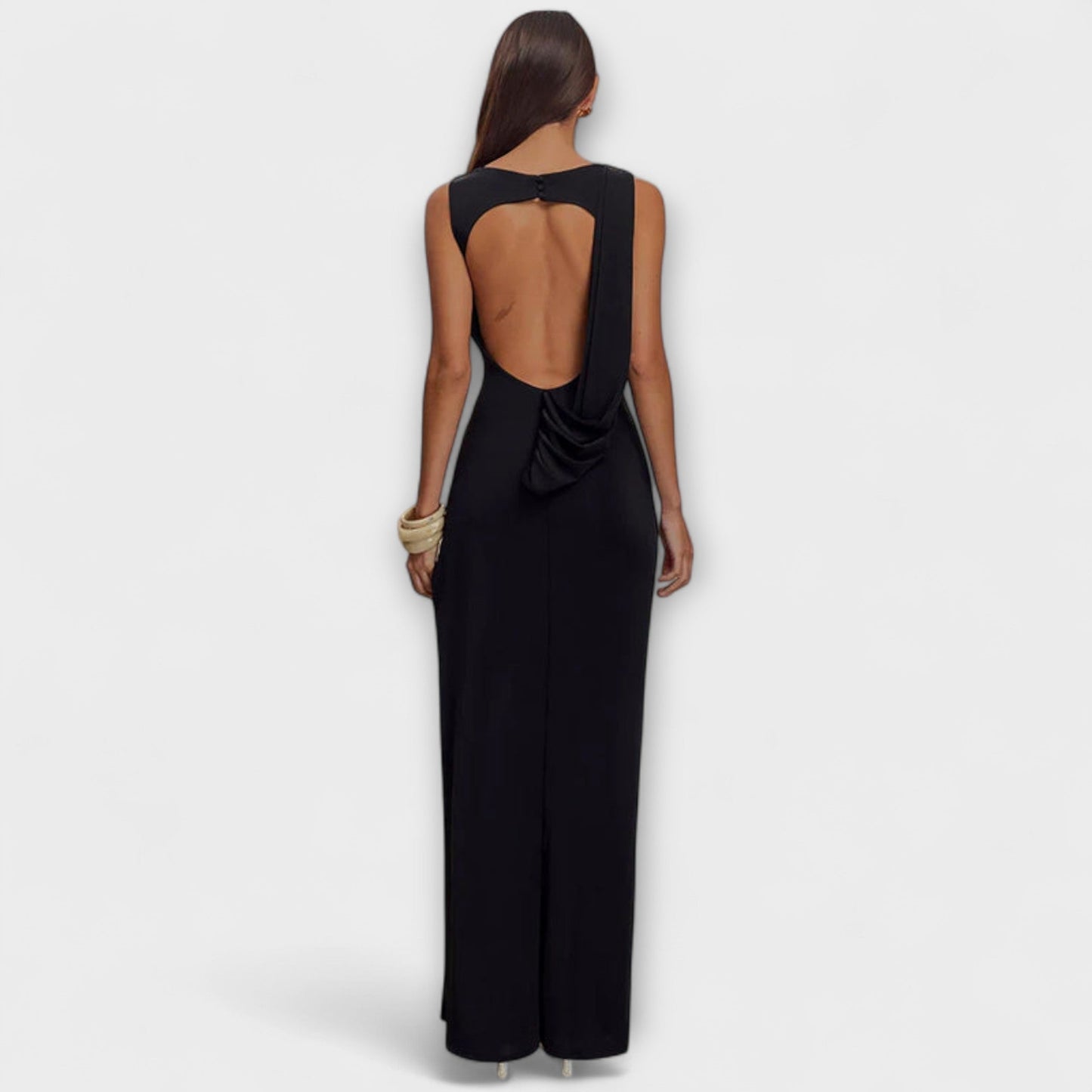Anja-Lena - Stylisches Maxikleid mit hohem Beinschlitz