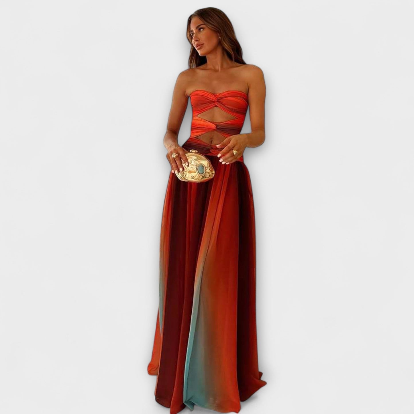 Ursula - Trägerloses Maxikleid 