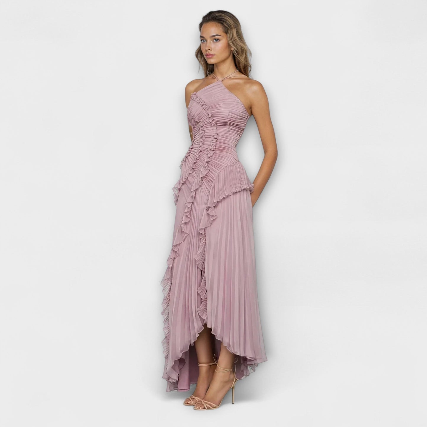Wiltrud - Elegantes ärmelloses langes Kleid 