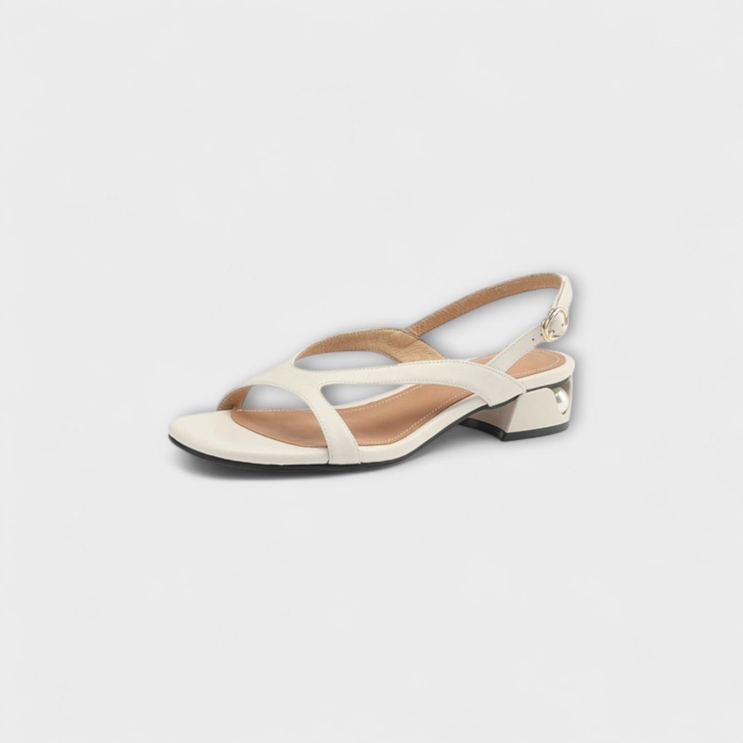 Evelyn - Elegante flache Sandalette Minna mit raffiniertem Finish