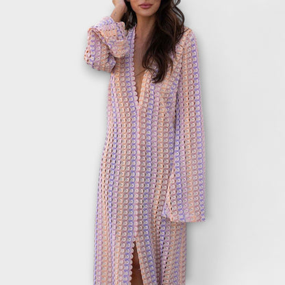 Leonora – Maxikleid mit V-Ausschnitt und Urlaubsflair 