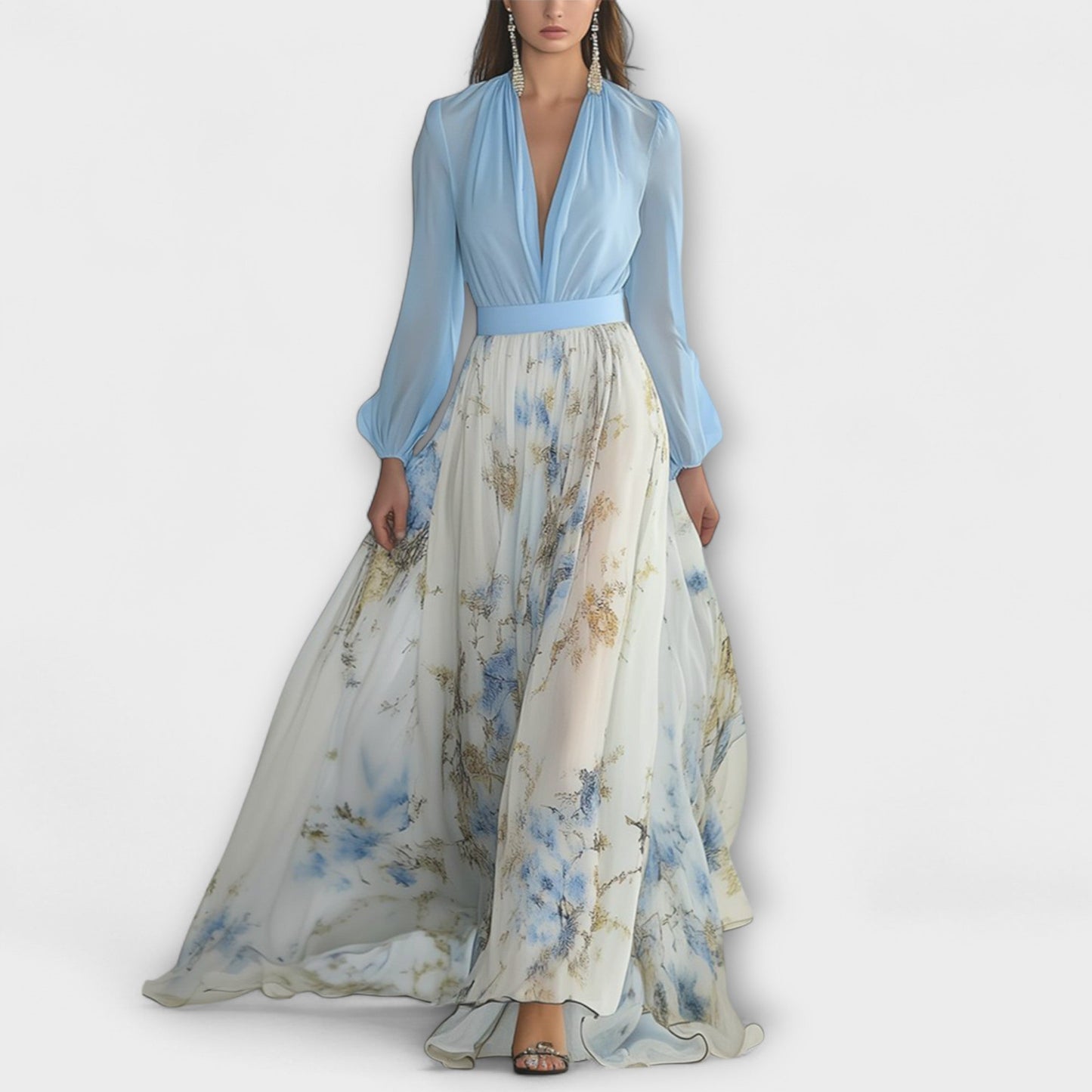 Doris-Marie - Blumen-Maxikleid 