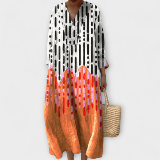 Elisabeth - Stilvolles geometrisches Kleid 