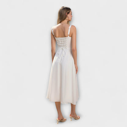 Wilma - Rüschentopkleid mit Schlitzdetail 
