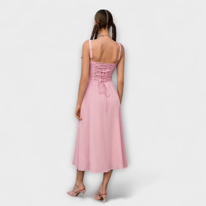 Wilma - Rüschentopkleid mit Schlitzdetail 
