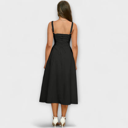 Wilma - Rüschentopkleid mit Schlitzdetail 