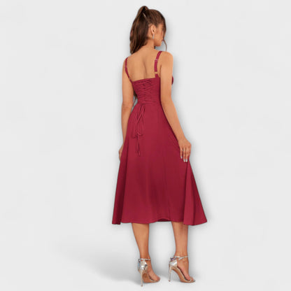 Wilma - Rüschentopkleid mit Schlitzdetail 
