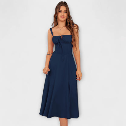 Wilma - Rüschentopkleid mit Schlitzdetail 