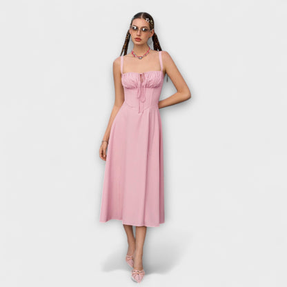 Wilma - Rüschentopkleid mit Schlitzdetail 