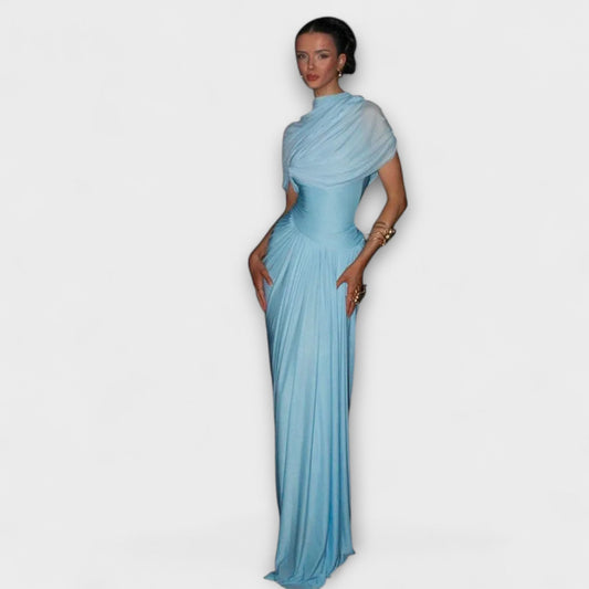 Doris - Langes Kleid mit Rollkragen