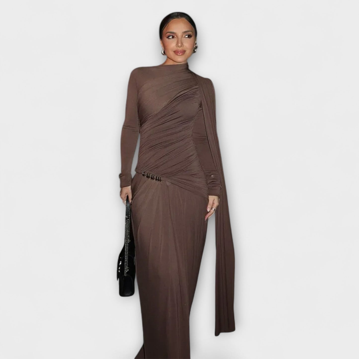 Doris - Langes Kleid mit Rollkragen
