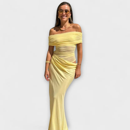 Evelyn - Rüschendes Unregulmäßiges Kleid 