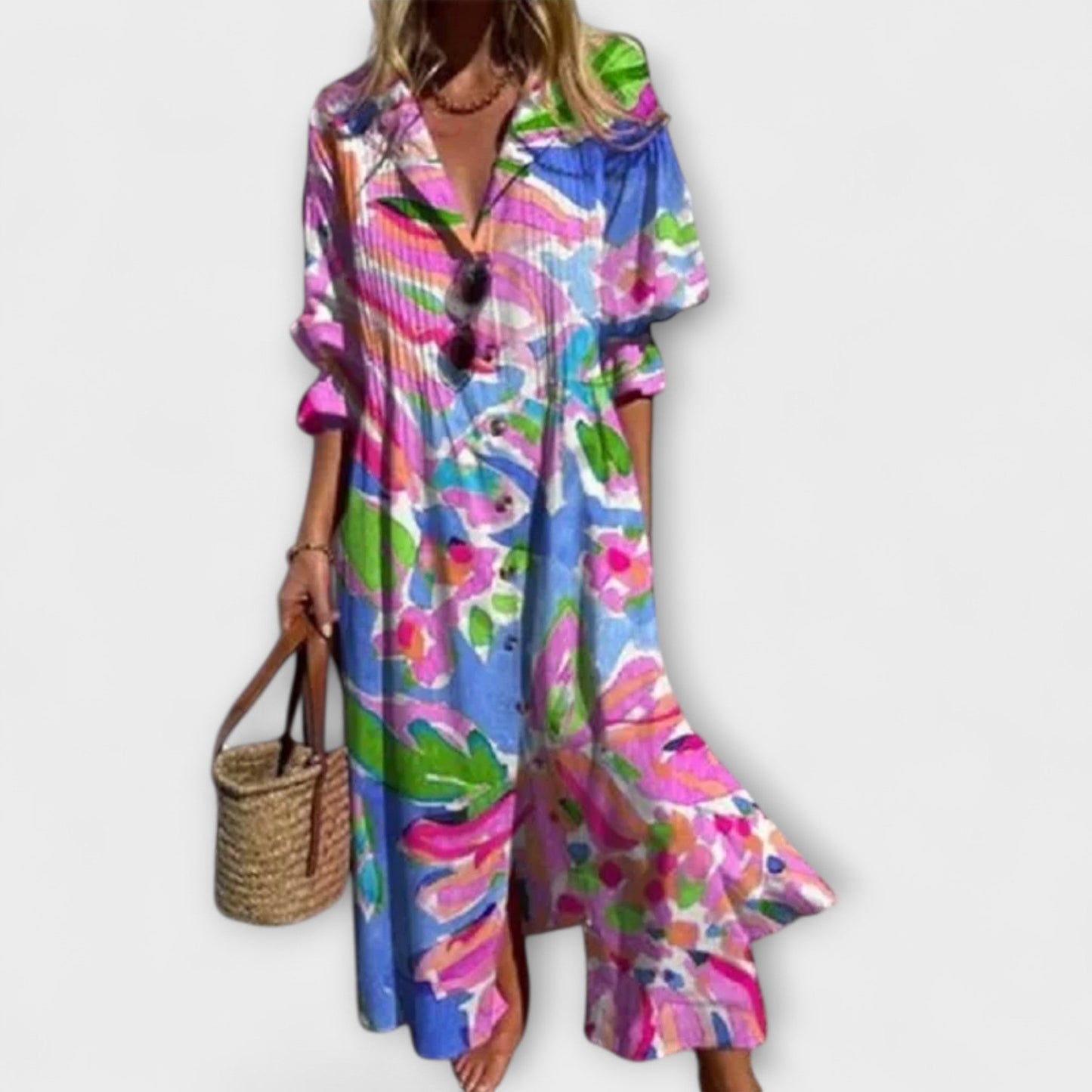 Jorinde - Schmeichelhaftes Maxikleid mit Bauchbedeckung 