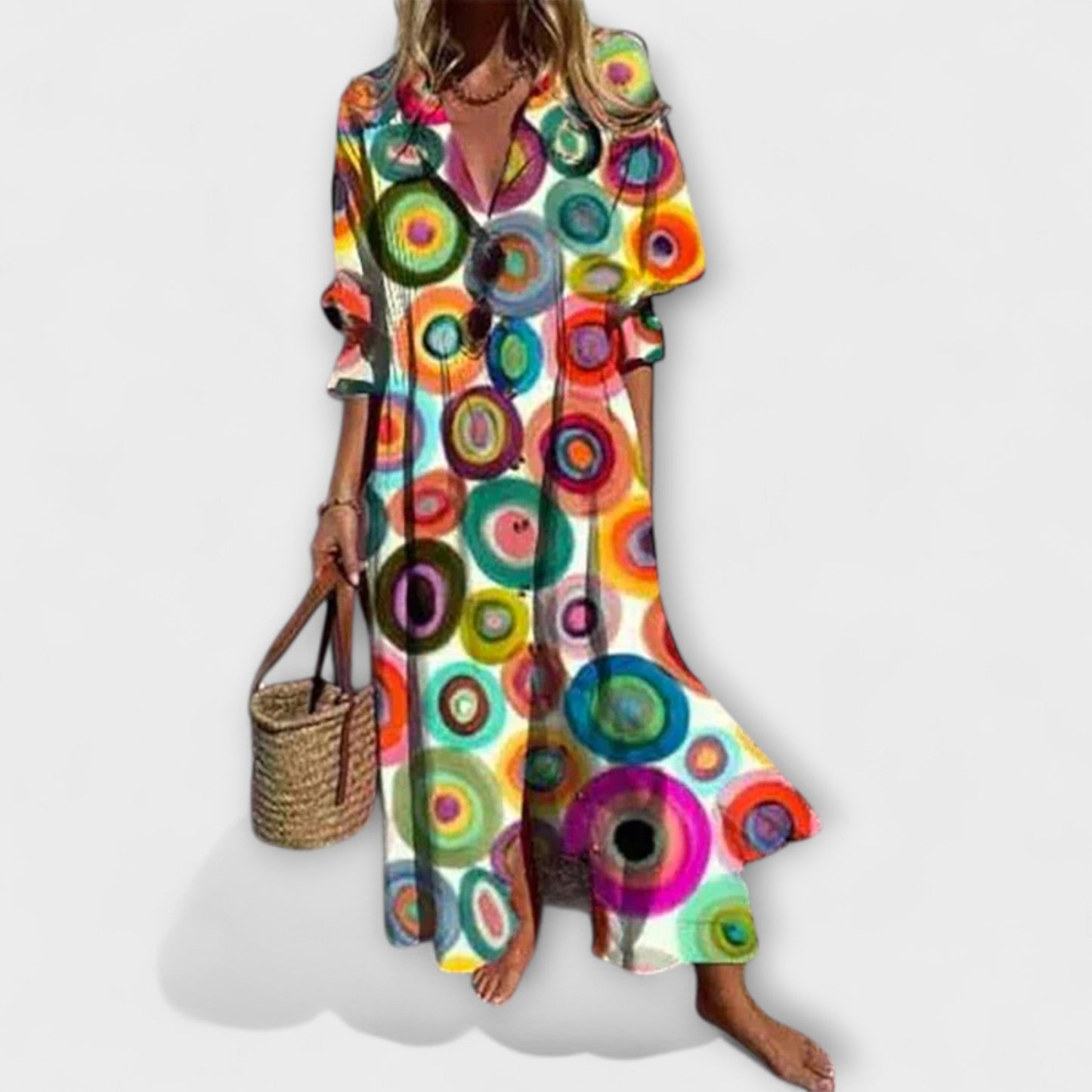 Jorinde - Schmeichelhaftes Maxikleid mit Bauchbedeckung 
