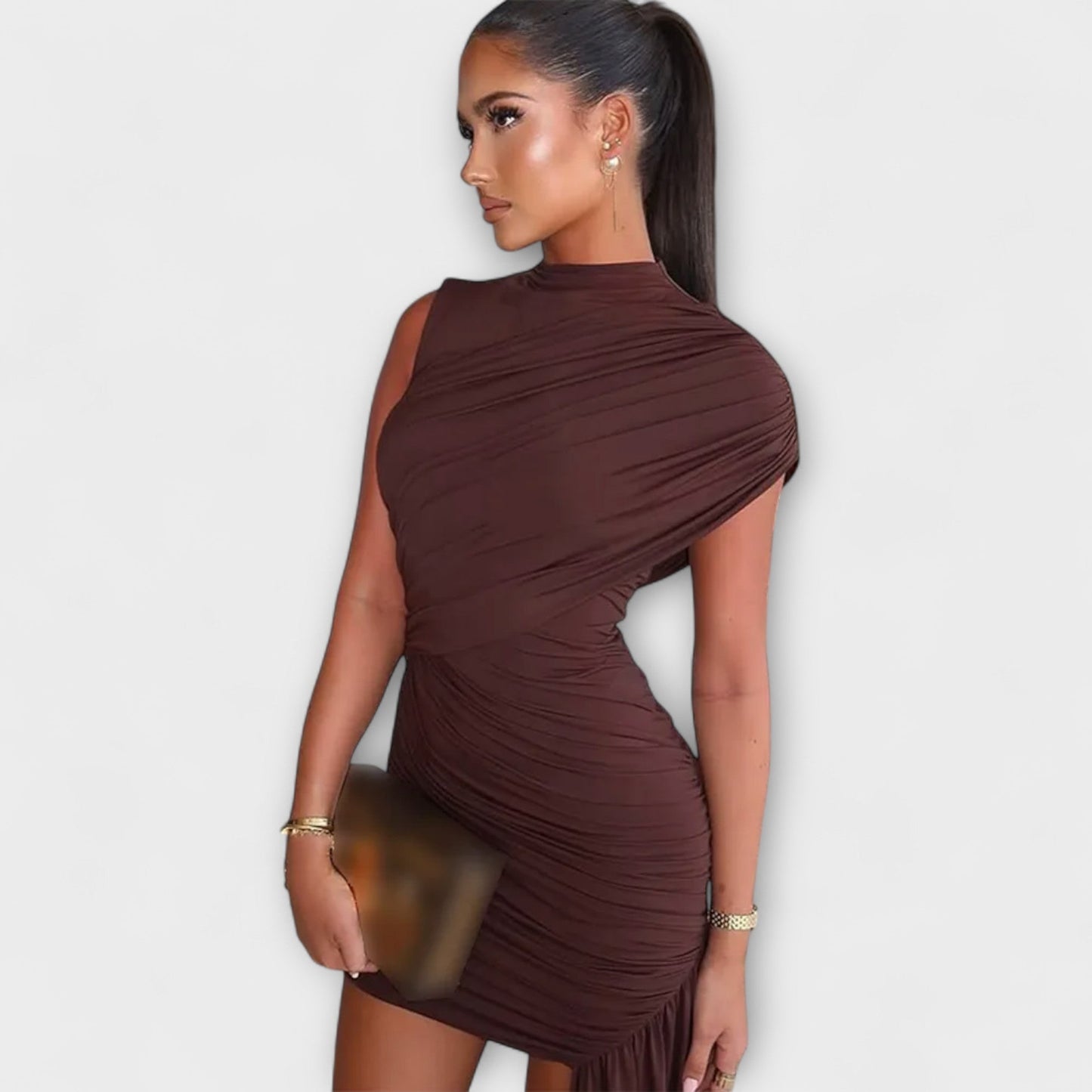 Doris - Langes Kleid mit Rollkragen