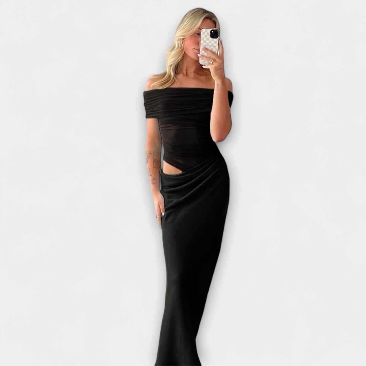 Evelyn - Rüschendes Unregulmäßiges Kleid 