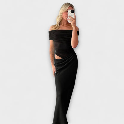 Evelyn - Rüschendes Unregulmäßiges Kleid 
