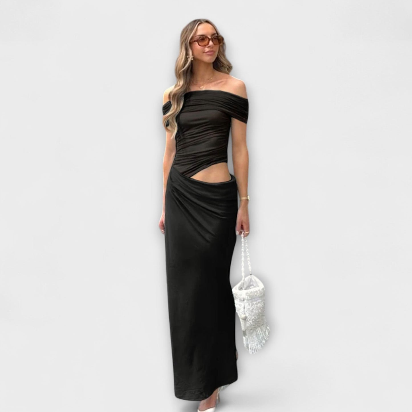 Evelyn - Rüschendes Unregulmäßiges Kleid 