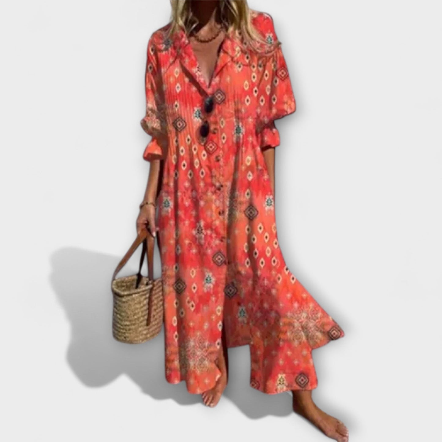Jorinde - Schmeichelhaftes Maxikleid mit Bauchbedeckung 