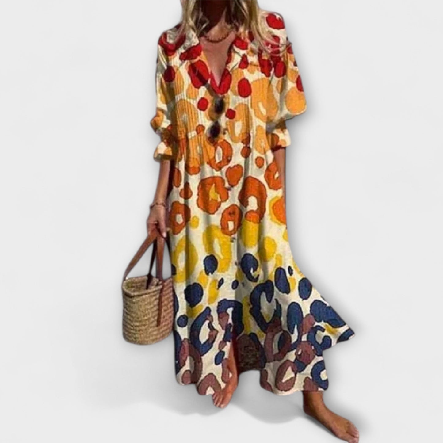 Jorinde - Schmeichelhaftes Maxikleid mit Bauchbedeckung 