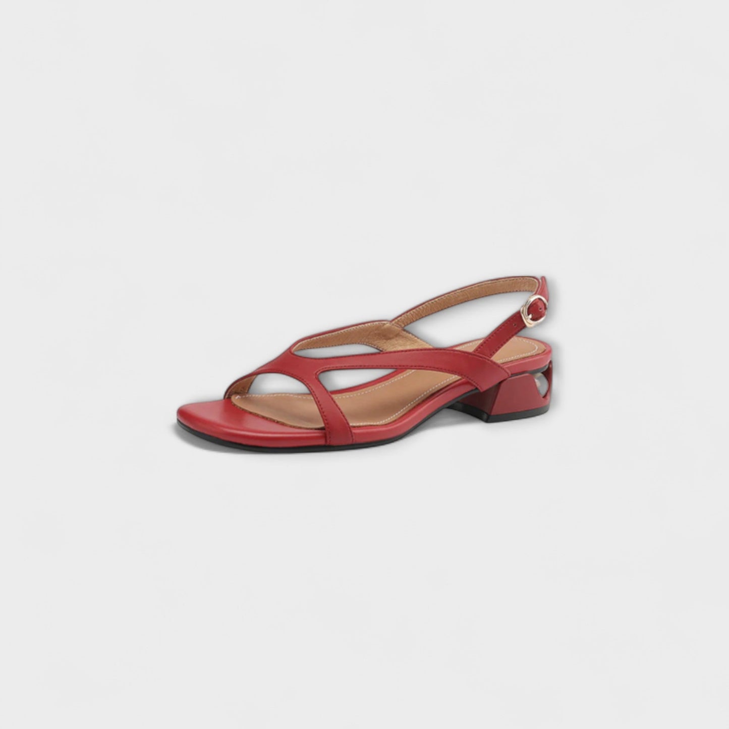 Evelyn - Elegante flache Sandalette Minna mit raffiniertem Finish