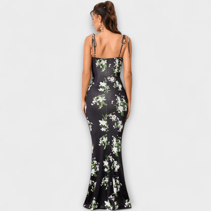 Kathrin – Ballkleid mit Blumenmuster und integrierten Schulterträgern