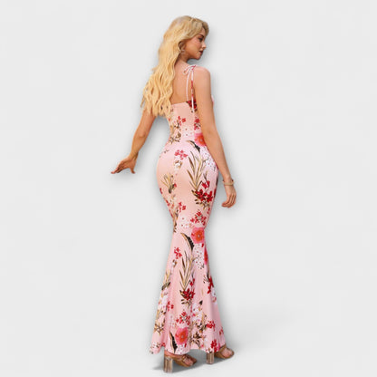 Kathrin – Ballkleid mit Blumenmuster und integrierten Schulterträgern
