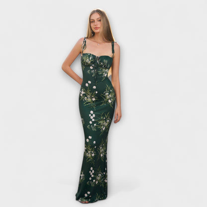 Kathrin – Ballkleid mit Blumenmuster und integrierten Schulterträgern