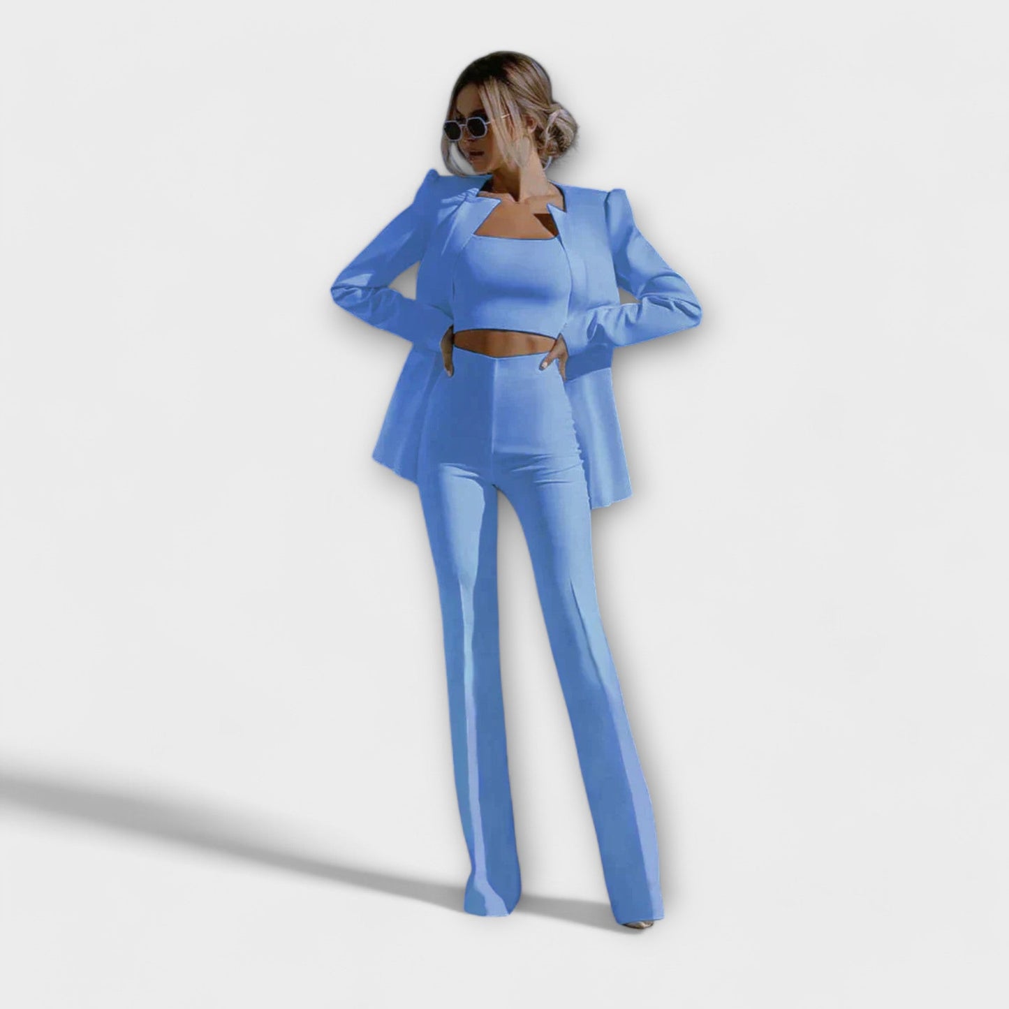 Clarissa - Stilvolles 3-teiliges Set (Blazer, Oberteil, Hose) 