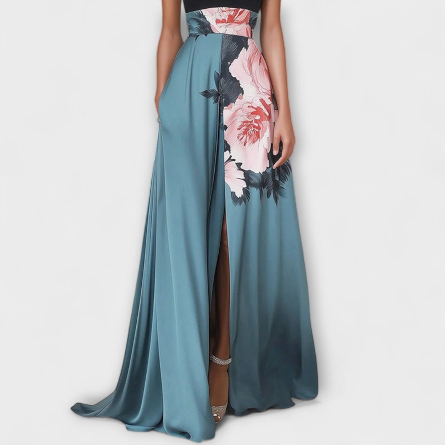 Julitta - Florales A-Linien-Maxikleid