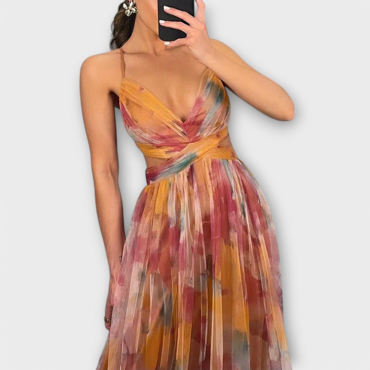 Almuth - Mesh Maxikleid - Elegant und Figurbetont 