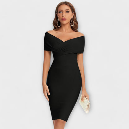 Constanze - Elegantes Kleid mit V-Ausschnitt