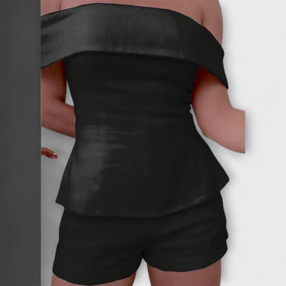 Fredrika – Weißes Freizeit-Ensemble mit Eleganz-Twist
