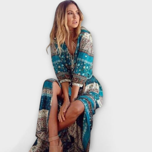 Kornelia - Boho-Midikleid