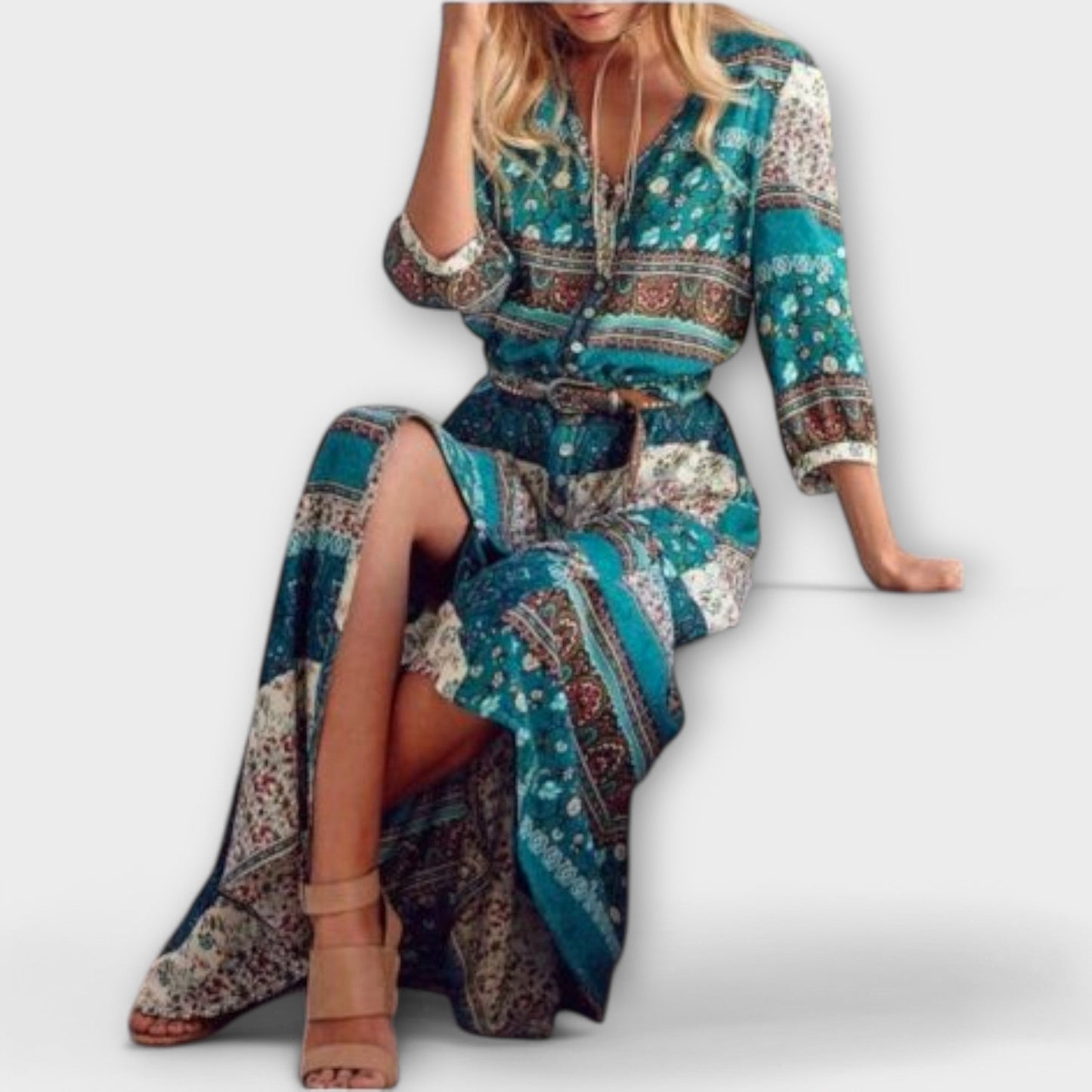 Kornelia - Boho-Midikleid