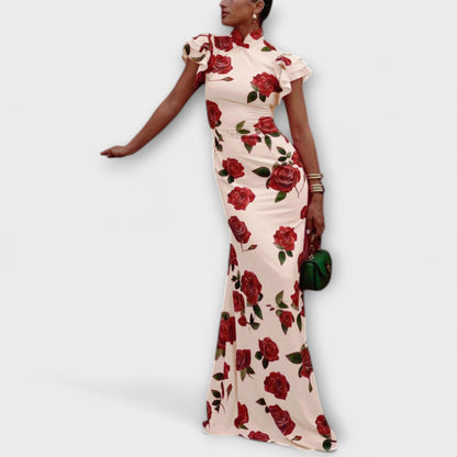 Alina - Maxikleid mit Blumendruck