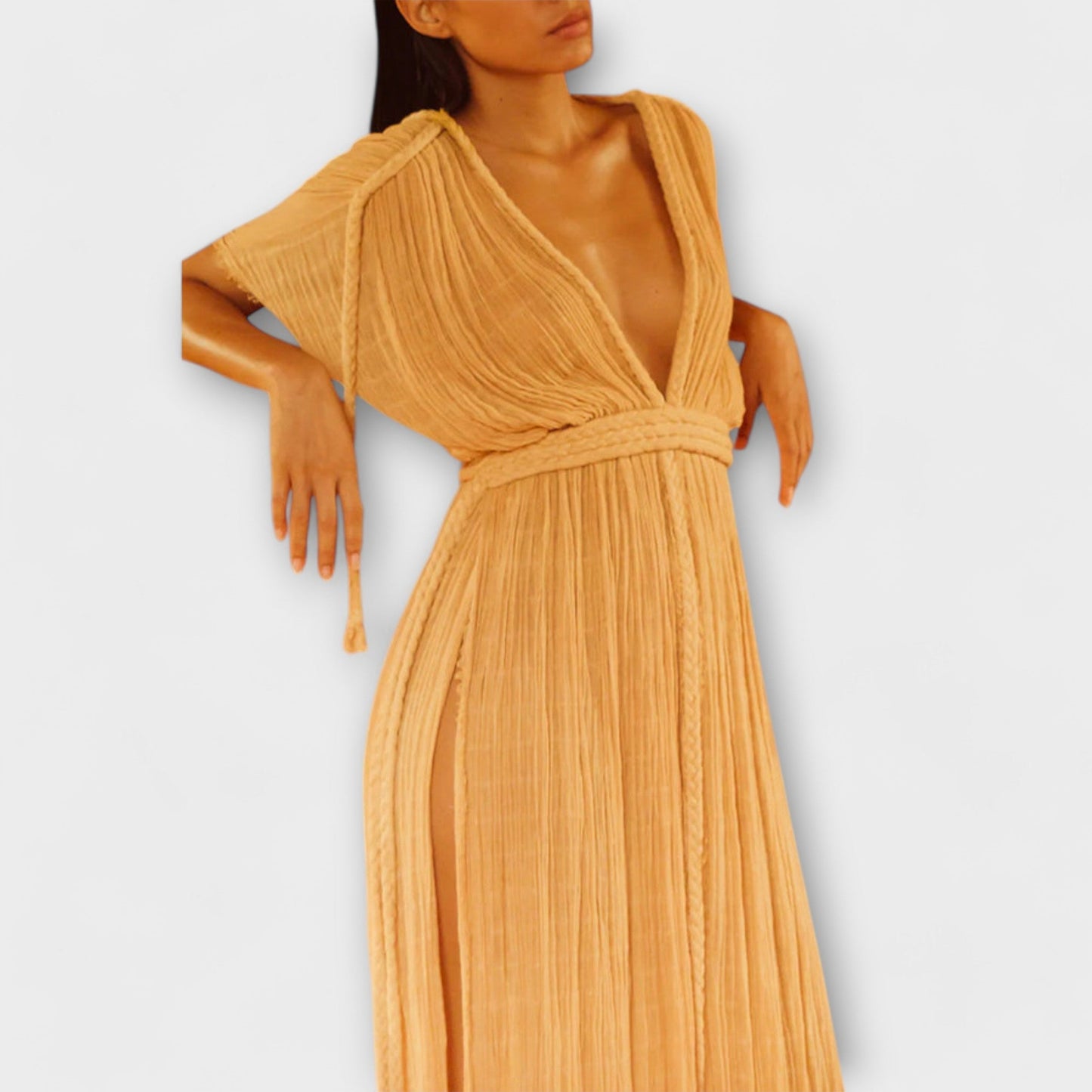 Iduna - Kimono-Maxikleid im griechischen Stil