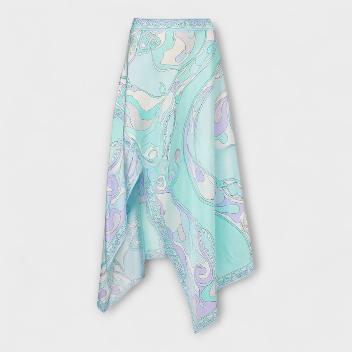 Everly - Set mit Neckholder-Top und asymmetrischem Midi-Rock