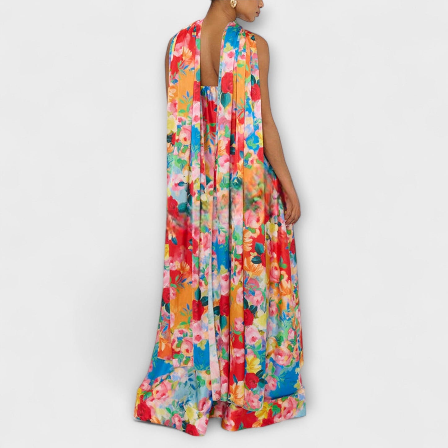 Selma – Off-Shoulder-Maxikleid mit Blumenmuster 