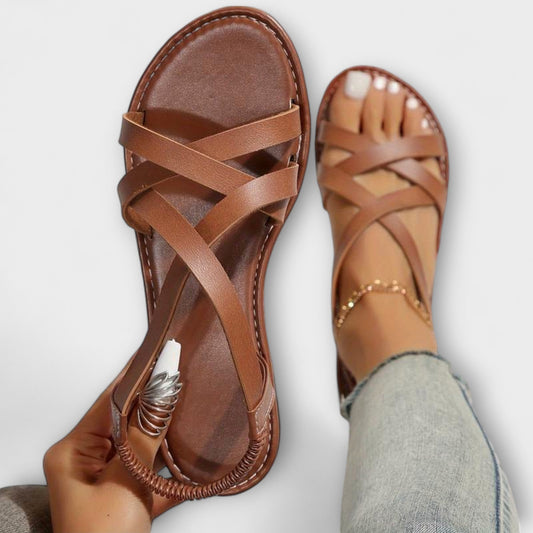 Carola - Damen Sandalen mit leichtem Kreuzverschluss