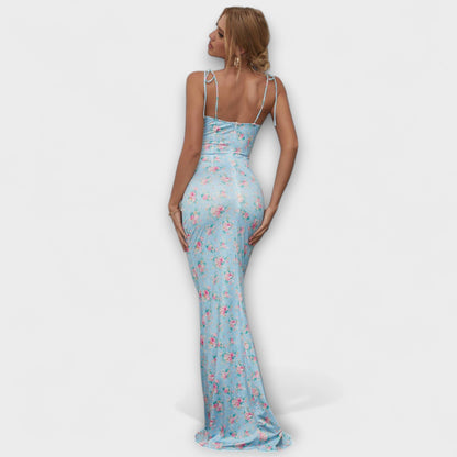 Kathrin – Ballkleid mit Blumenmuster und integrierten Schulterträgern