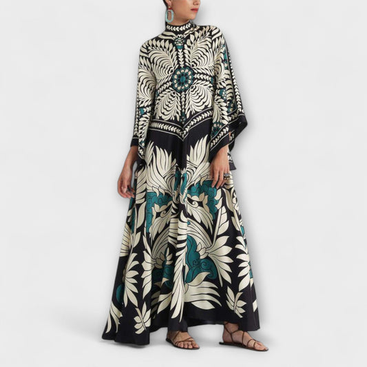 Lucia - Schickes Floral-Muster Fließendes Maxikleid