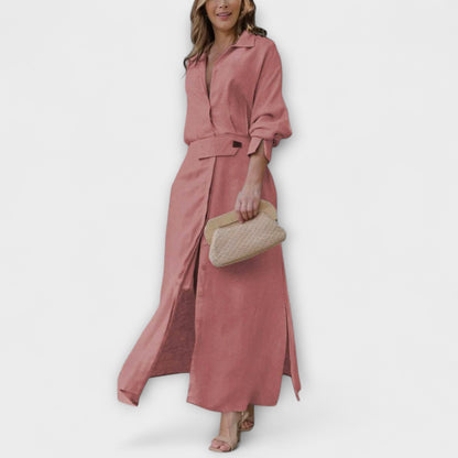 Marit - Maxikleid mit V-Ausschnitt