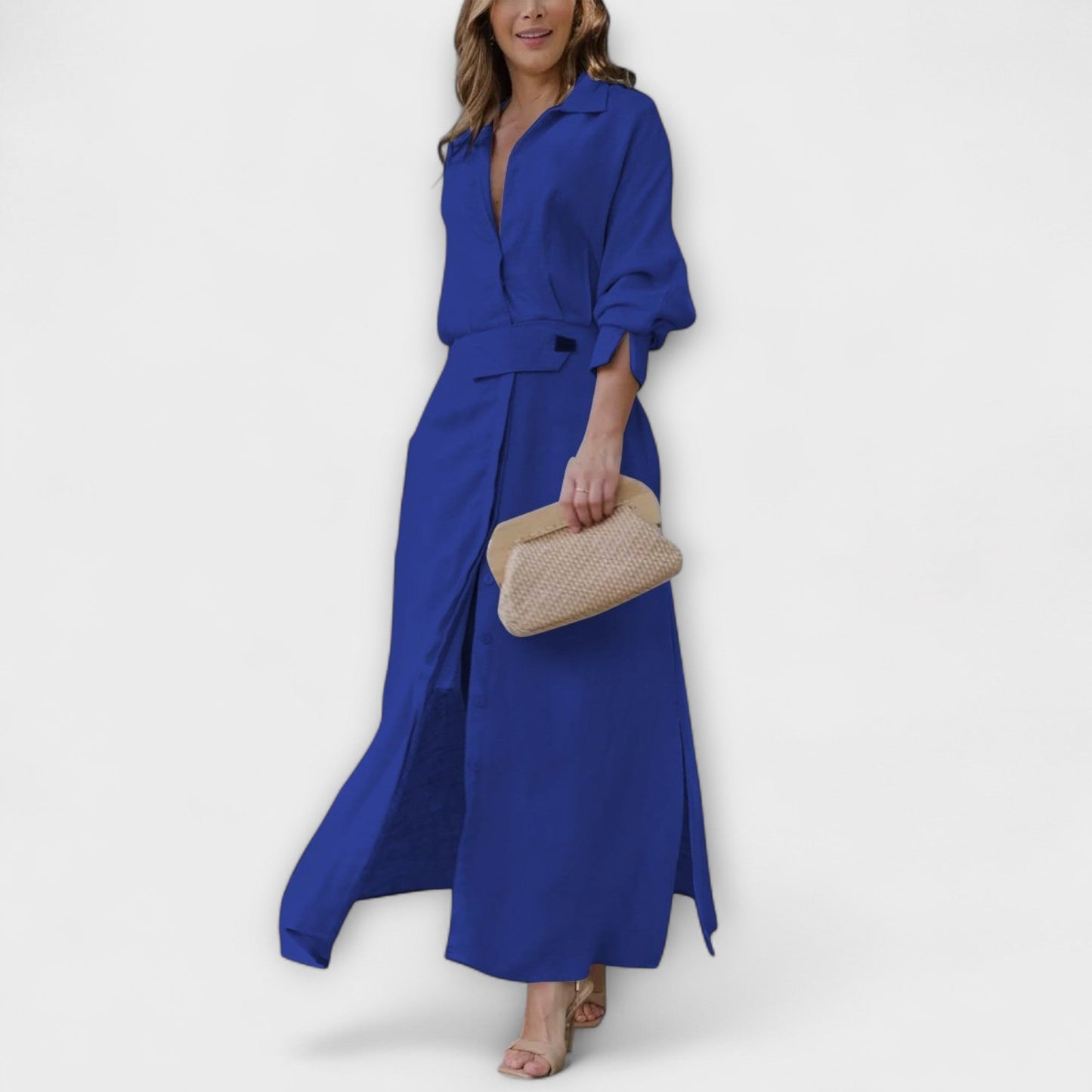 Marit - Maxikleid mit V-Ausschnitt