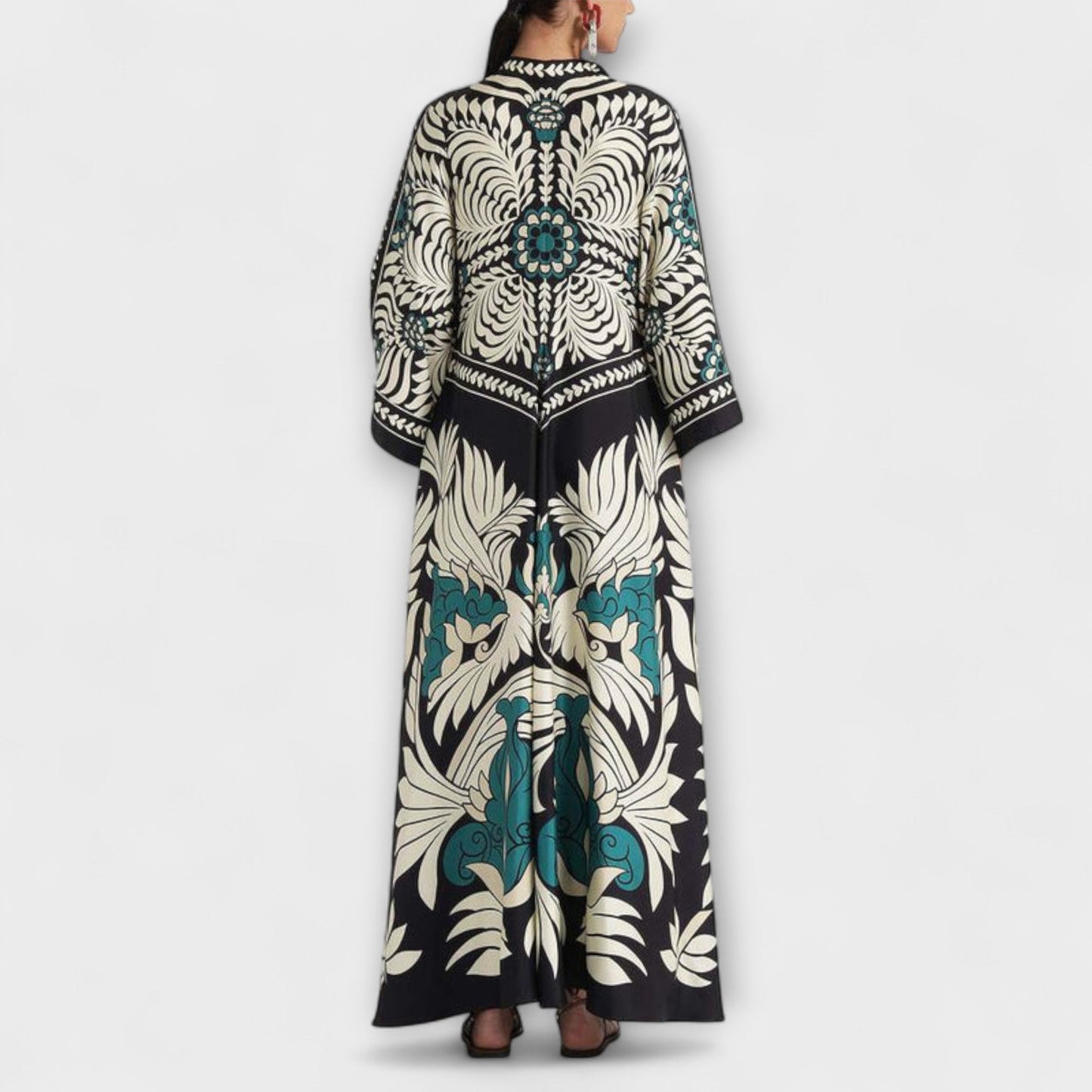 Lucia - Schickes Floral-Muster Fließendes Maxikleid