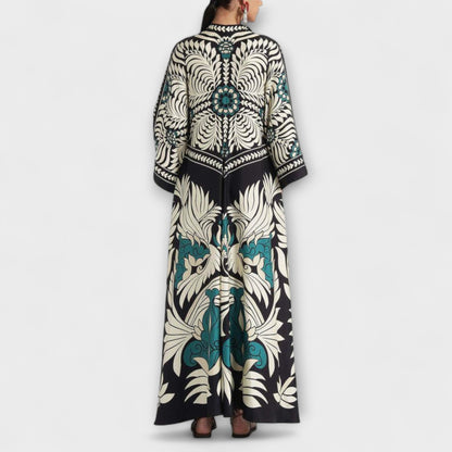 Lucia - Schickes Floral-Muster Fließendes Maxikleid