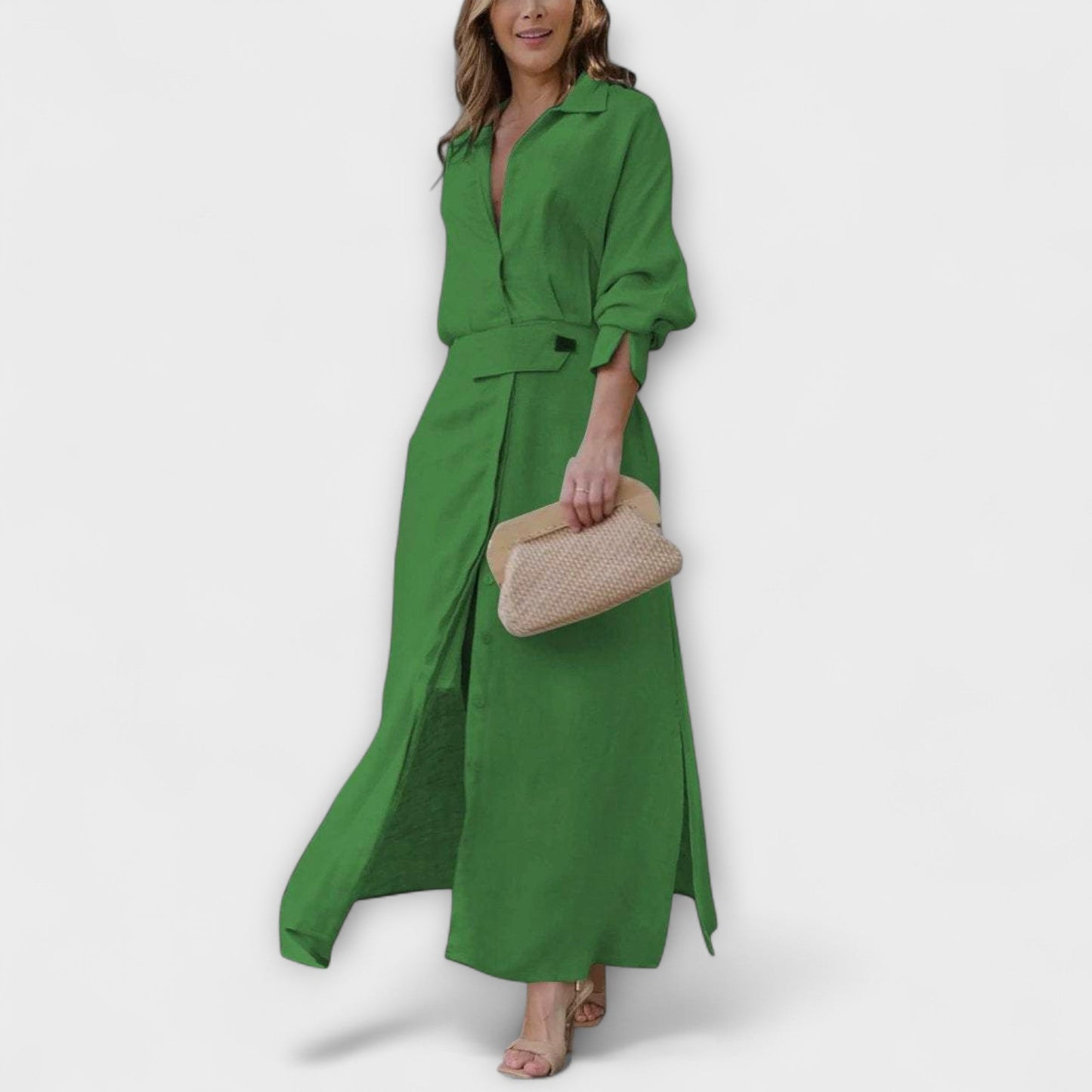 Marit - Maxikleid mit V-Ausschnitt