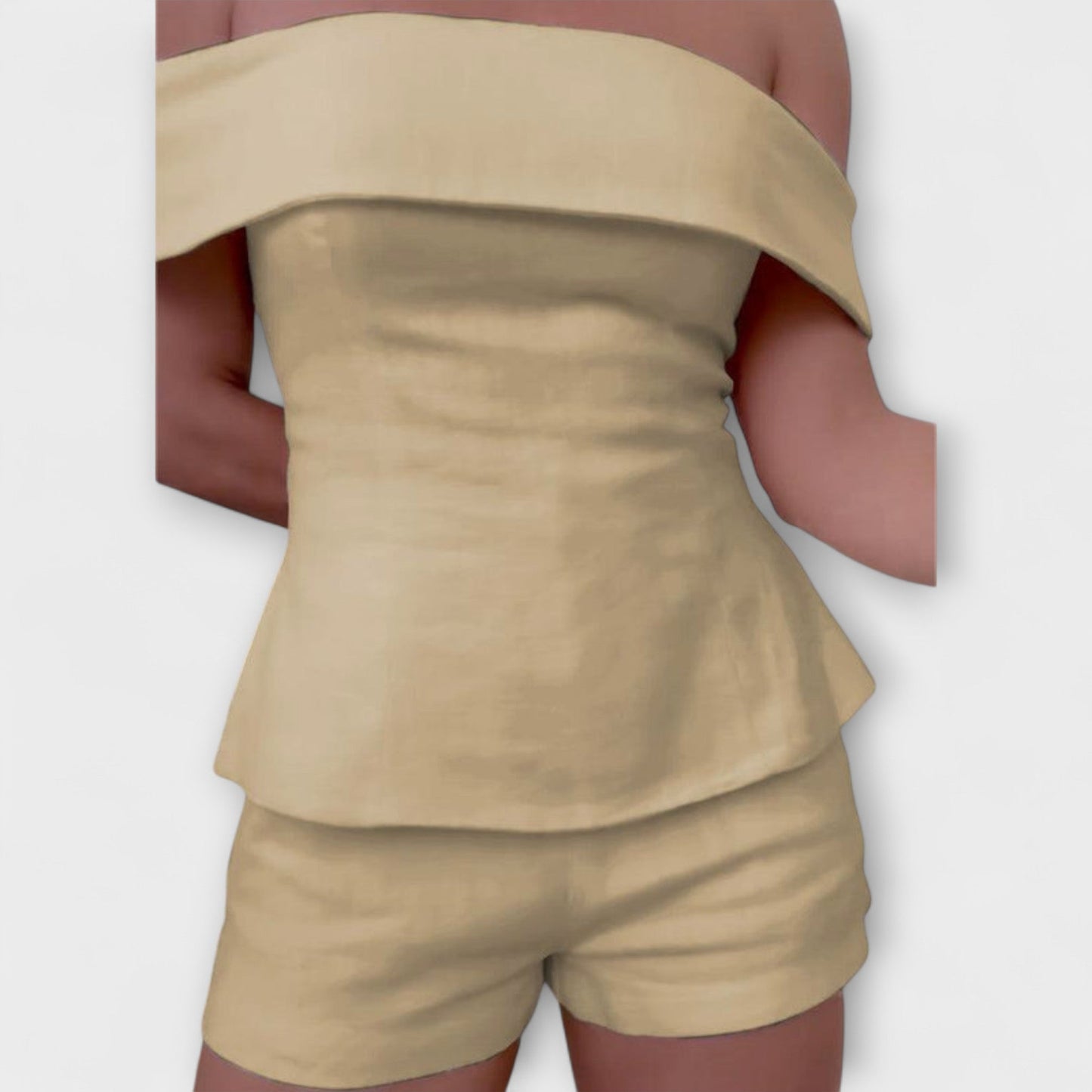 Fredrika – Weißes Freizeit-Ensemble mit Eleganz-Twist