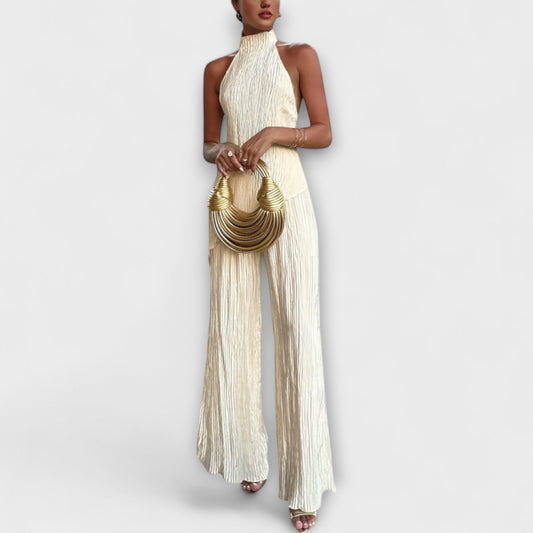 Pilarica – Elegantes, plissiertes, asymmetrisches Set