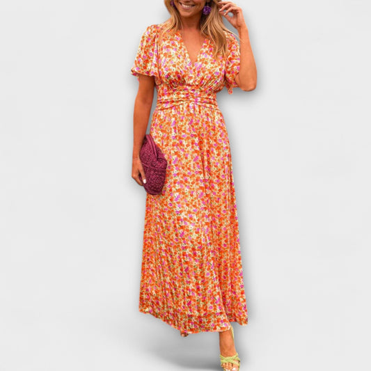 Valentina - Klassisches V-Ausschnitt Kleid 